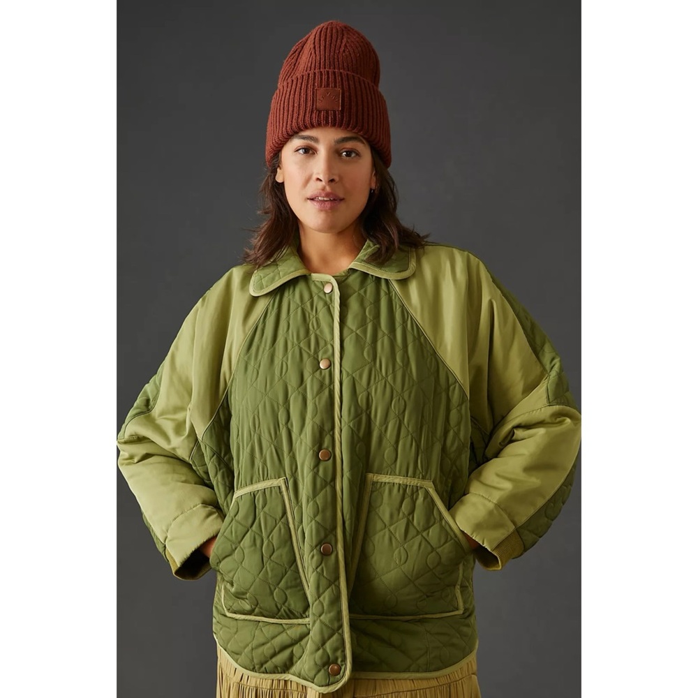 Anthropologie Pilcro Color-Block Quilted Jacket - Size XSP